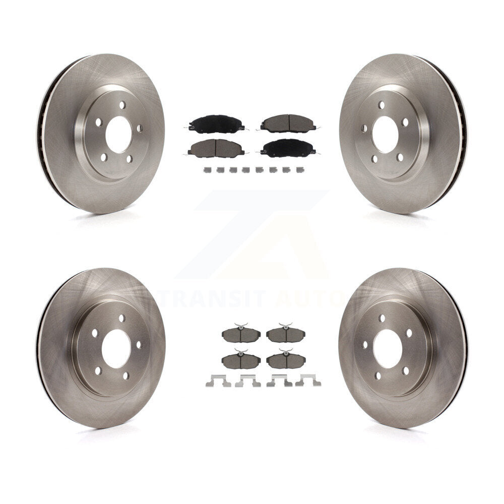 Disc Brake Rotors And Ceramic Pads Front Rear Kit For Ford Mustang