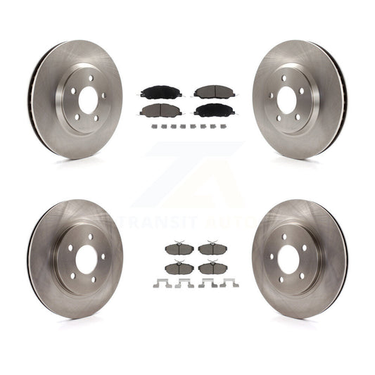 Disc Brake Rotors And Ceramic Pads Front Rear Kit For Ford Mustang