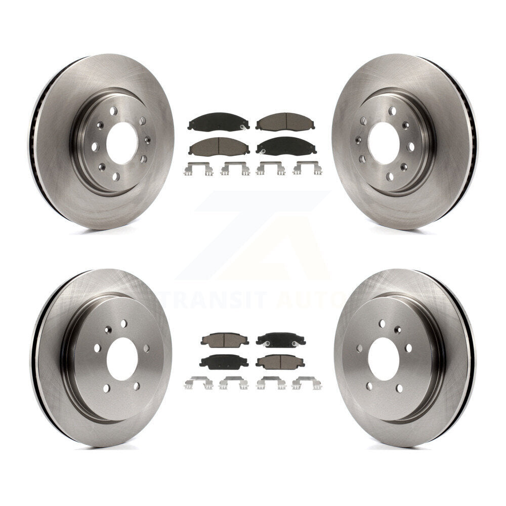 Brake Rotors & Ceramic Pad Front Rear Kit For Cadillac CTS With Sport Suspension