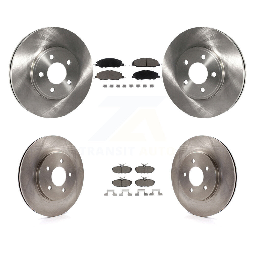 Disc Brake Rotors And Ceramic Pads Front Rear Kit For 2009 Ford Mustang Bullitt
