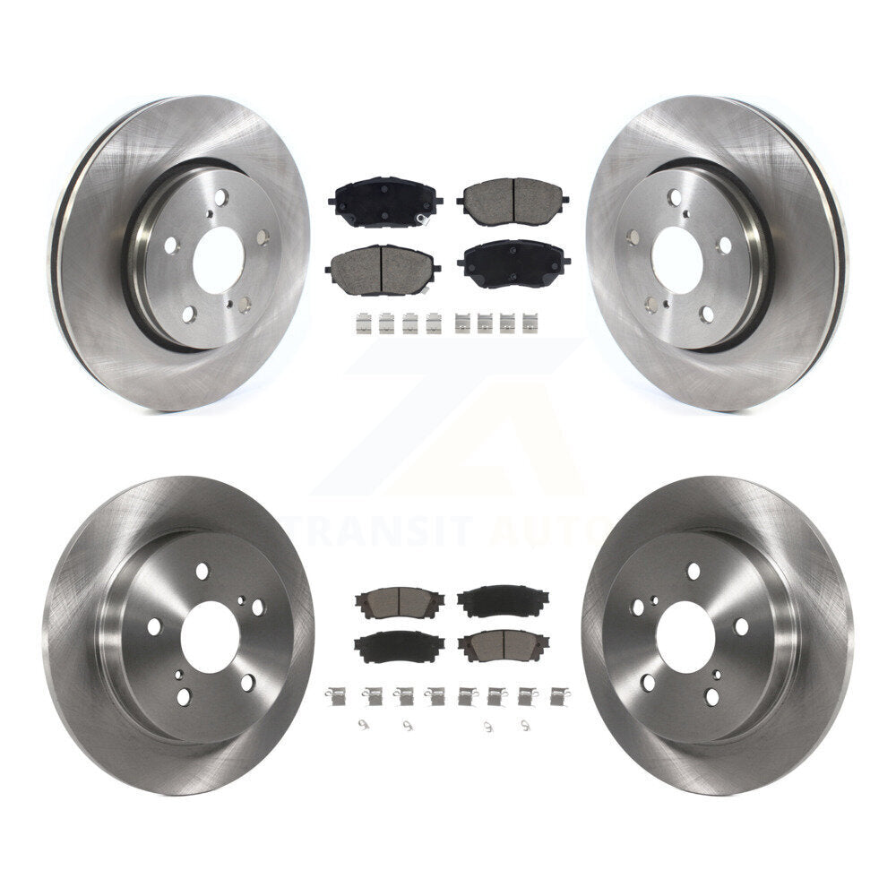 Disc Brake Rotors And Ceramic Pads Front Rear Kit For 2018 Toyota C-HR