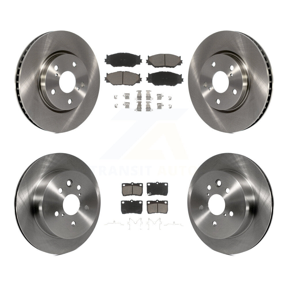 Disc Brake Rotors And Ceramic Pads Front Rear Kit For 2010-2013 Lexus IS250 C