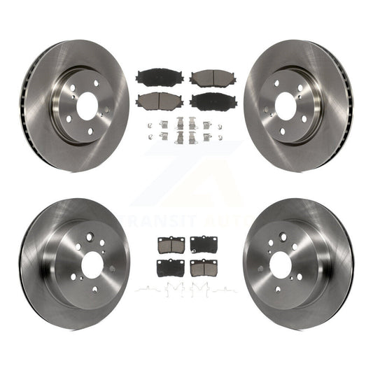 Disc Brake Rotors And Ceramic Pads Front Rear Kit For 2010-2013 Lexus IS250 C