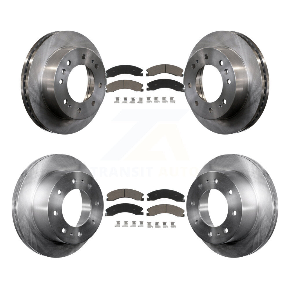 Brake Rotor And Ceramic Pad Front Rear Kit For GMC Chevrolet Sierra 2500 HD 3500