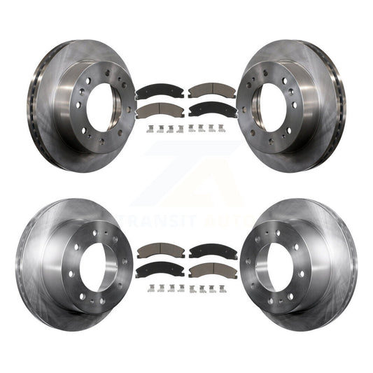 Brake Rotor And Ceramic Pad Front Rear Kit For GMC Chevrolet Sierra 2500 HD 3500