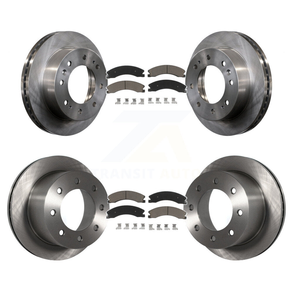 Disc Brake Rotor And Ceramic Pad Front Rear Kit For GMC Sierra 3500 HD Chevrolet