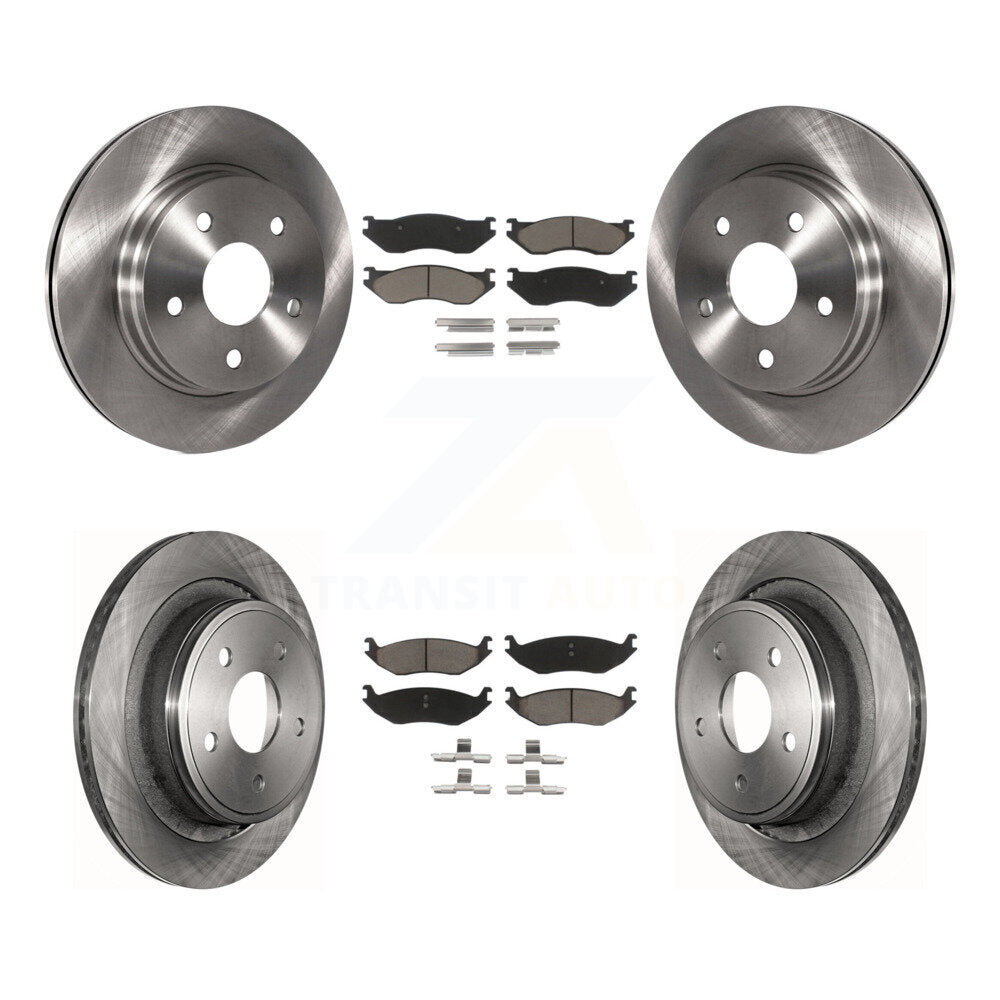 Disc Brake Rotors And Ceramic Pads Front Rear Kit For Dodge Ram 1500 Durango