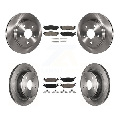 Disc Brake Rotors And Ceramic Pads Front Rear Kit For Dodge Ram 1500