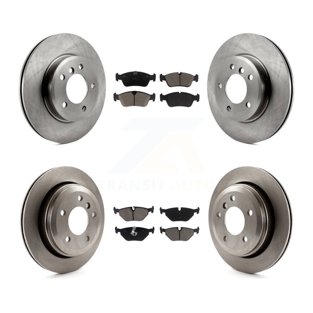 Disc Brake Rotors And Ceramic Pads Front Rear Kit For 2001-2005 BMW 325xi