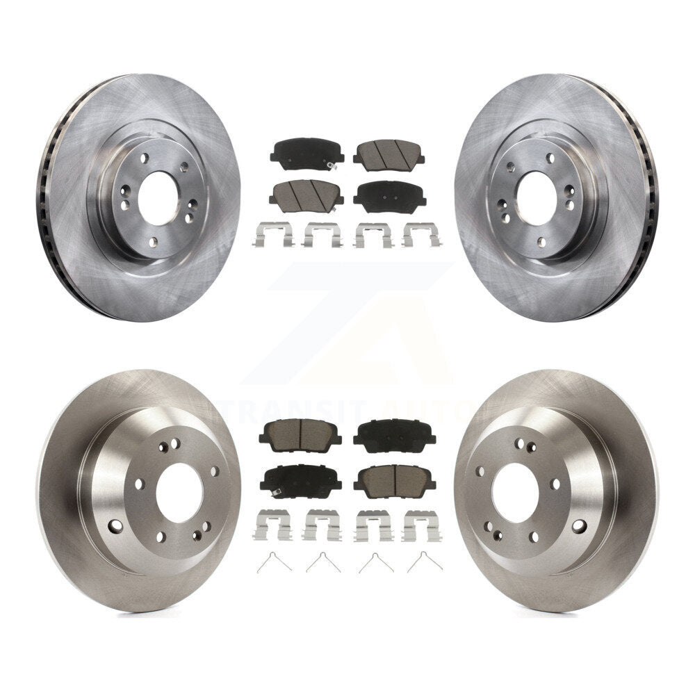 Brake Rotor Ceramic Pad Front Rear Kit For Kia Sorento With Red Painted Calipers