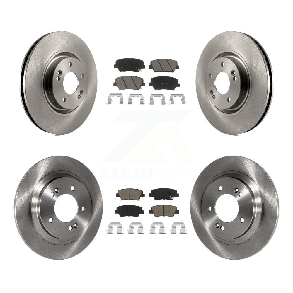 Disc Brake Rotors Ceramic Pad Front Rear Kit For 2016-2017 Hyundai Azera Limited