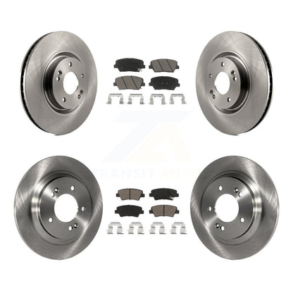 Disc Brake Rotors Ceramic Pad Front Rear Kit For 2016-2017 Hyundai Azera Limited