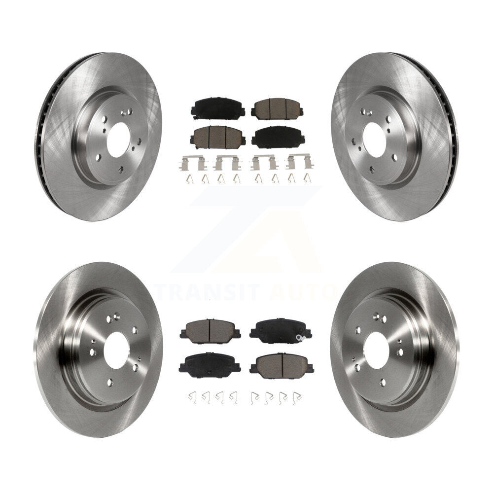 Disc Brake Rotors And Ceramic Pads Front Rear Kit For Honda CR-V