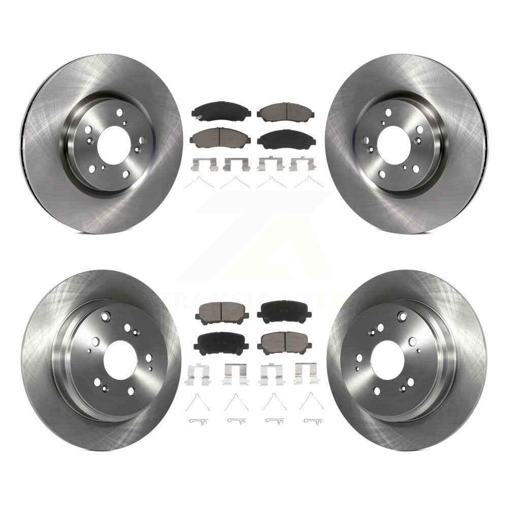 Disc Brake Rotors And Ceramic Pads Front Rear Kit For Honda Pilot Acura MDX ZDX