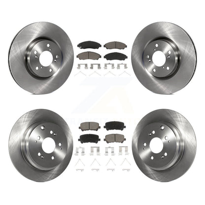 Disc Brake Rotors And Ceramic Pads Front Rear Kit For Honda Pilot Acura MDX ZDX