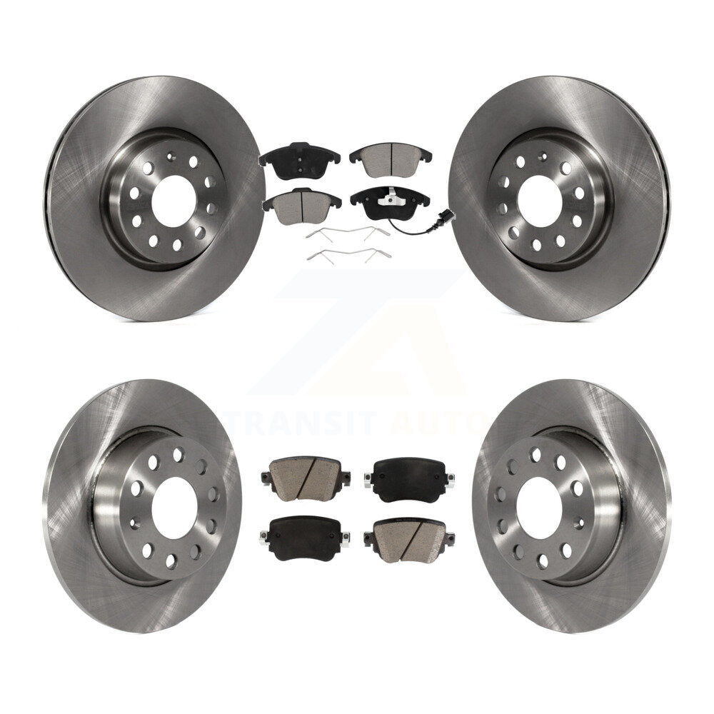 Disc Brake Rotors And Ceramic Pads Front Rear Kit For Volkswagen Passat