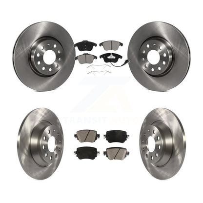 Disc Brake Rotors And Ceramic Pads Front Rear Kit For 2016-2018 Audi Q3 Quattro