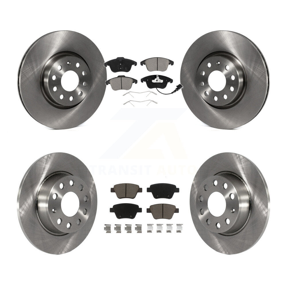 Disc Brake Rotors And Ceramic Pad Front Rear Kit For 2012-2014 Volkswagen Passat