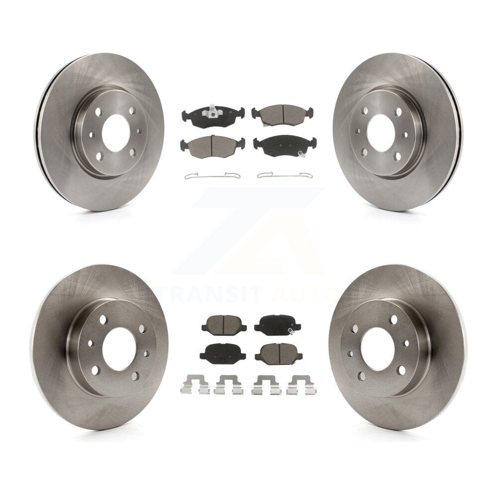 Disc Brake Rotors And Ceramic Pads Front Rear Kit For Fiat 500