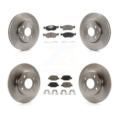 Disc Brake Rotors And Ceramic Pads Front Rear Kit For Fiat 500