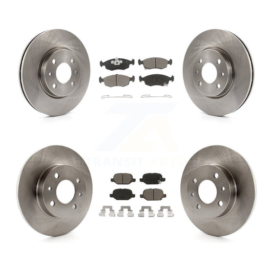 Disc Brake Rotors And Ceramic Pads Front Rear Kit For Fiat 500
