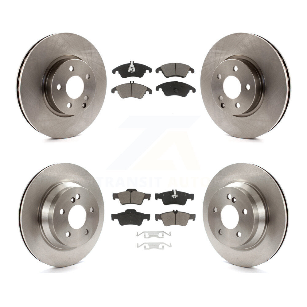 Disc Brake Rotors And Ceramic Pads Front Rear Kit For Mercedes-Benz E350 E400