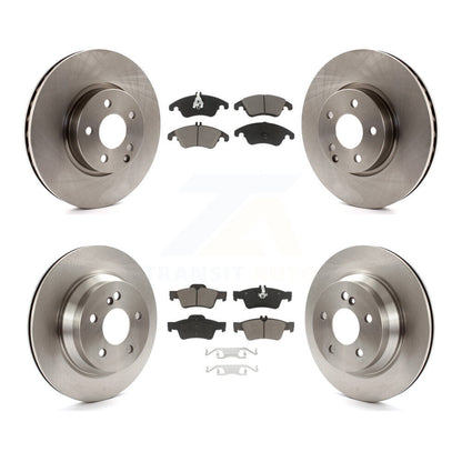 Disc Brake Rotors And Ceramic Pads Front Rear Kit For Mercedes-Benz E350 E400