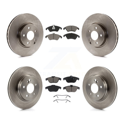 Disc Brake Rotor And Ceramic Pad Front Rear Kit For Mercedes-Benz C300 C350 E350