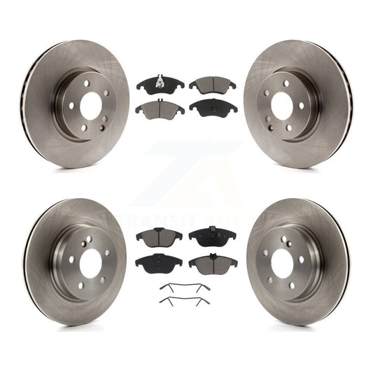 Disc Brake Rotor And Ceramic Pad Front Rear Kit For Mercedes-Benz C300 C350 E350