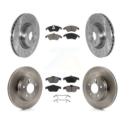 Disc Brake Rotors And Ceramic Pads Front Rear Kit For Mercedes-Benz E550