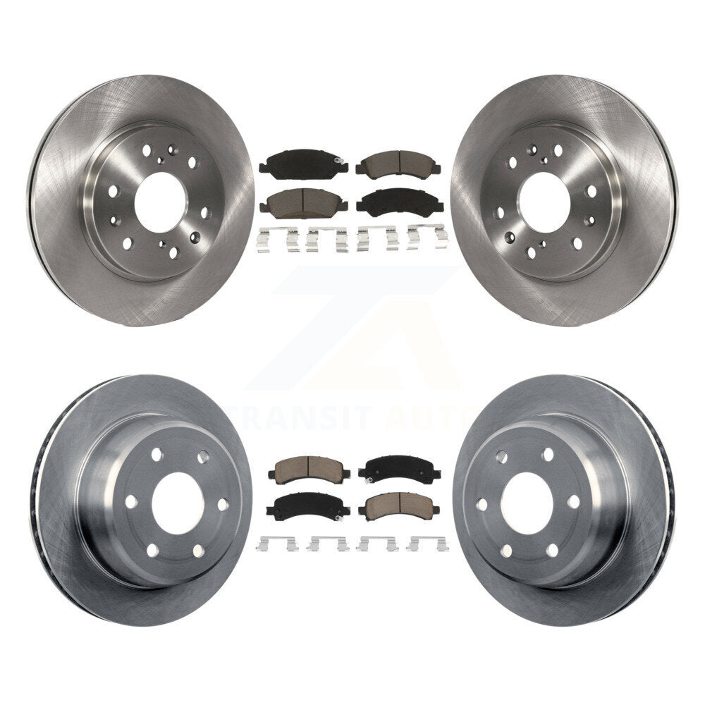 Brake Rotor And Ceramic Pad Front Rear Kit For Chevrolet Express 1500 GMC Savana