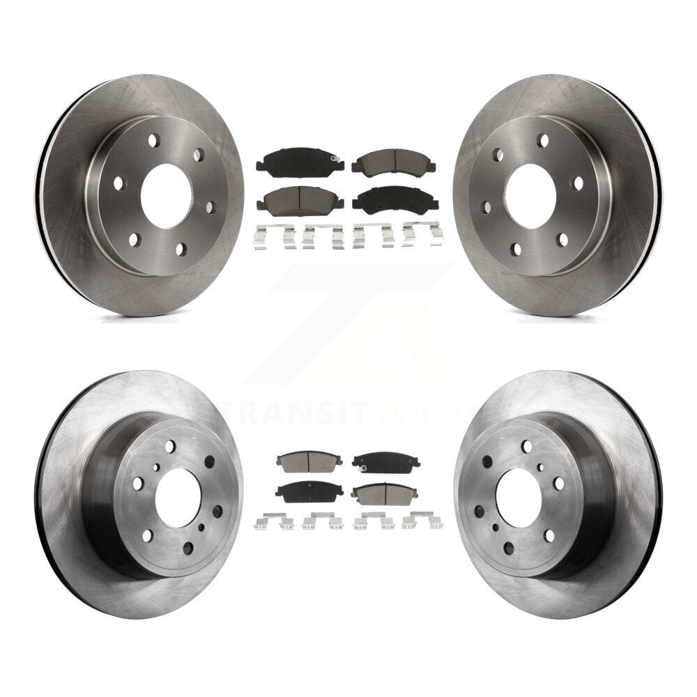 Brake Rotor Ceramic Pad Front Rear Kit For 2007 GMC Sierra 1500 Disc rear brakes