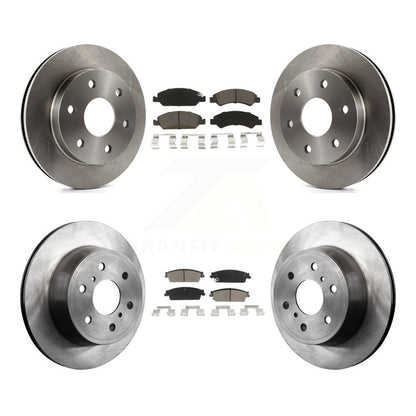 Brake Rotor Ceramic Pad Front Rear Kit For 2007 GMC Sierra 1500 Disc rear brakes