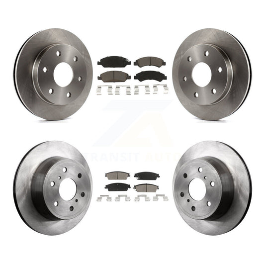 Brake Rotor Ceramic Pad Front Rear Kit For 2007 GMC Sierra 1500 Disc rear brakes