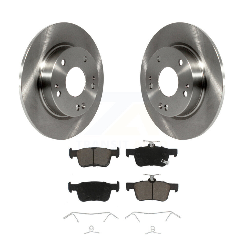 Disc Brake Rotors And Ceramic Pads Rear Kit For Honda Civic