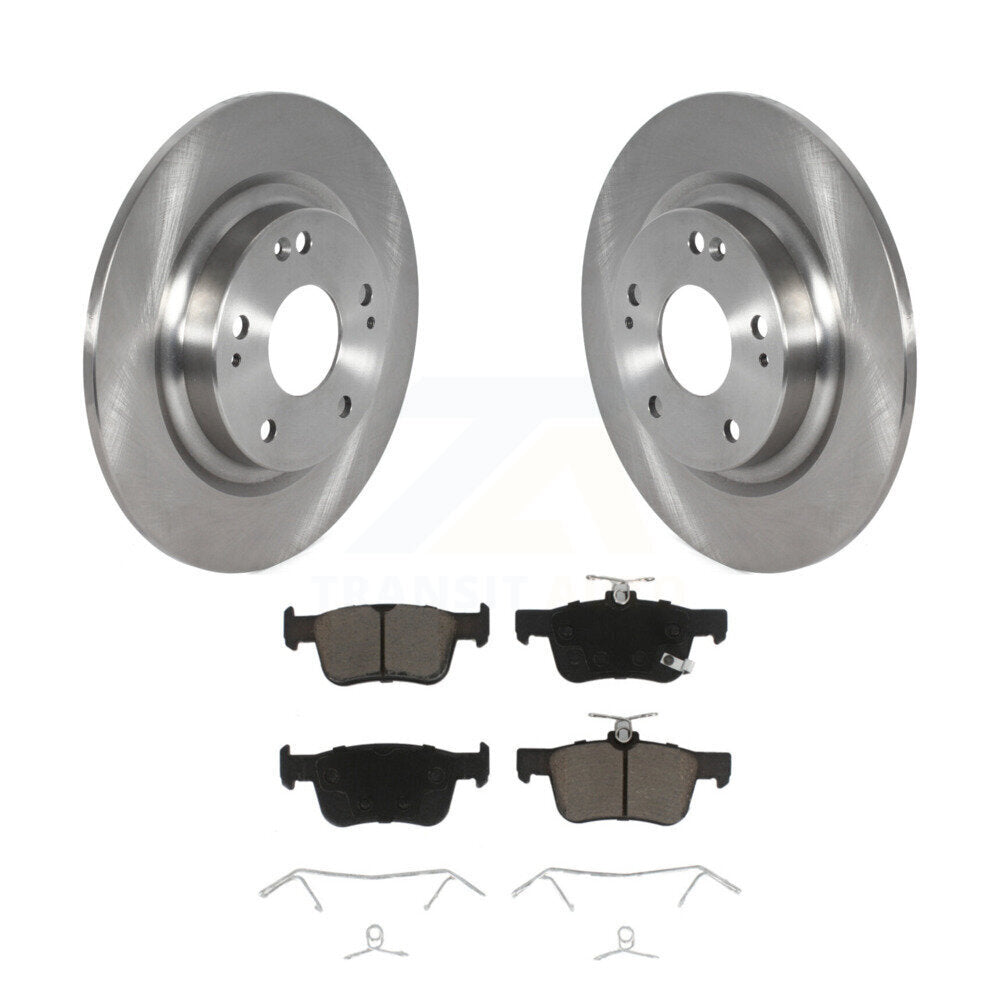 Disc Brake Rotors And Ceramic Pads Rear Kit For Honda Civic
