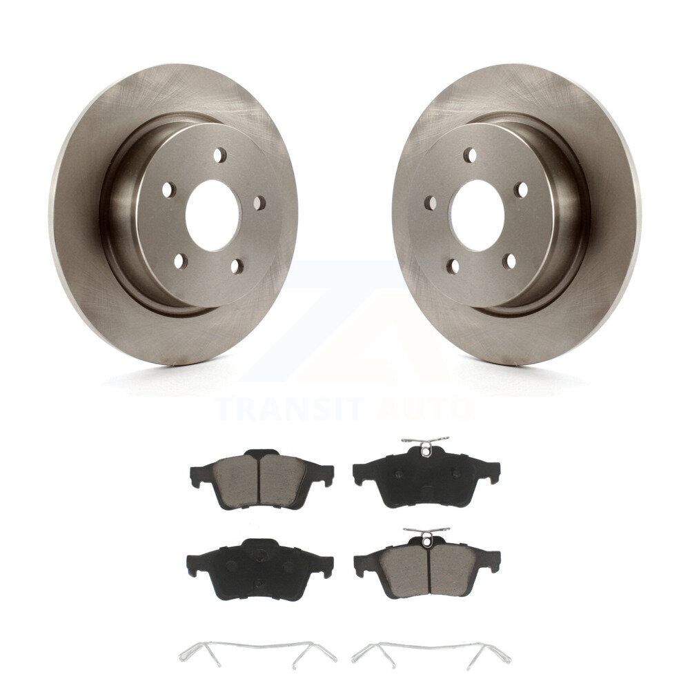 Disc Brake Rotors And Ceramic Pad Rear Kit For Ford Escape Transit Connect C-Max