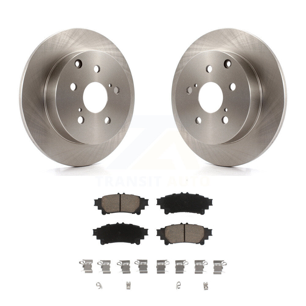 Disc Brake Rotors And Ceramic Pads Rear Kit For Toyota Prius V Mirai