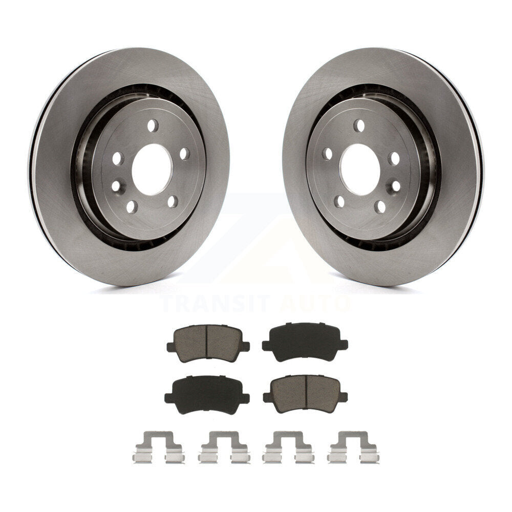 Disc Brake Rotors And Ceramic Pads Rear Kit For Volvo XC70 S60 V60 S80 V70