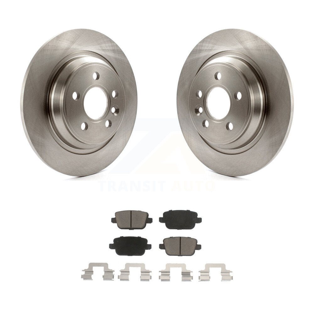 Brake Rotor Ceramic Pad Rear Kit For 08-11 Volvo S80 With Electric Parking