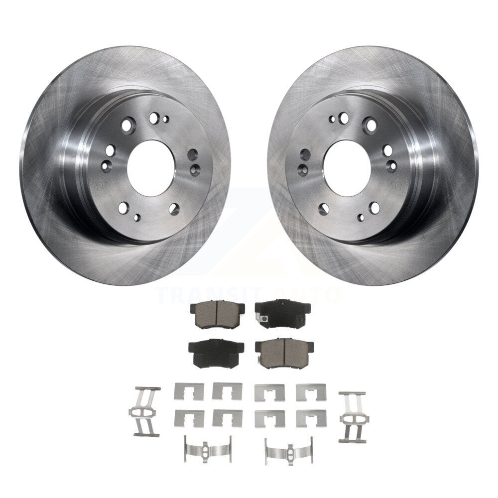 Disc Brake Rotors And Ceramic Pads Rear Kit For 2002-2004 Honda CR-V