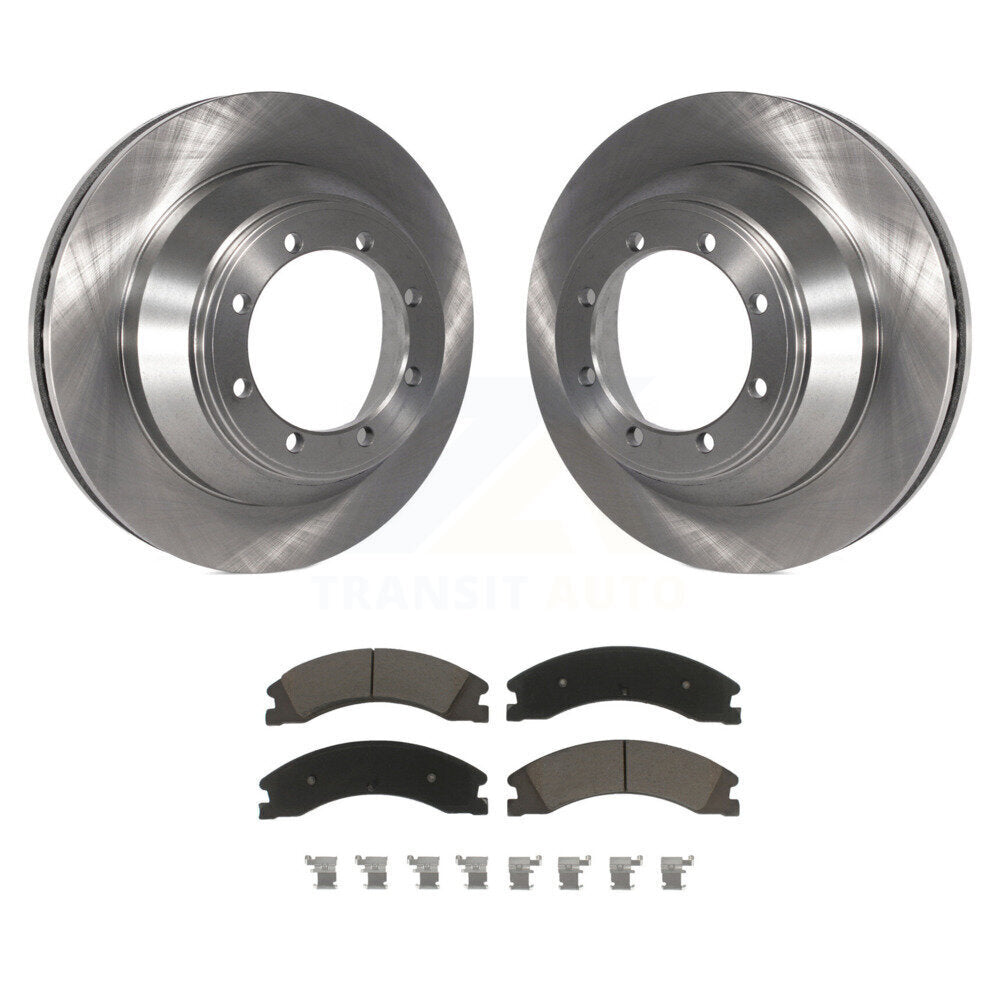 Disc Brake Rotors And Ceramic Pads Rear Kit For Ford E-450 Super Duty