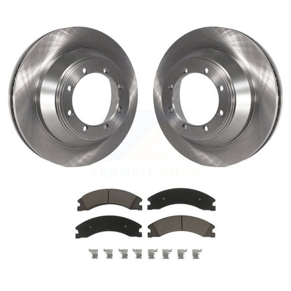 Disc Brake Rotors And Ceramic Pads Rear Kit For Ford E-450 Super Duty