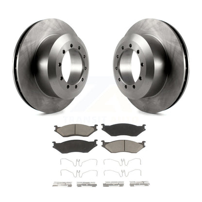 Brake Rotor And Ceramic Pad Rear Kit For Ford F-53 Motorhome Chassis E-550 Super