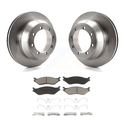 Brake Rotors Ceramic Pad Rear Kit For 03 Ford F-550 Super Duty With 8 Lug Wheels