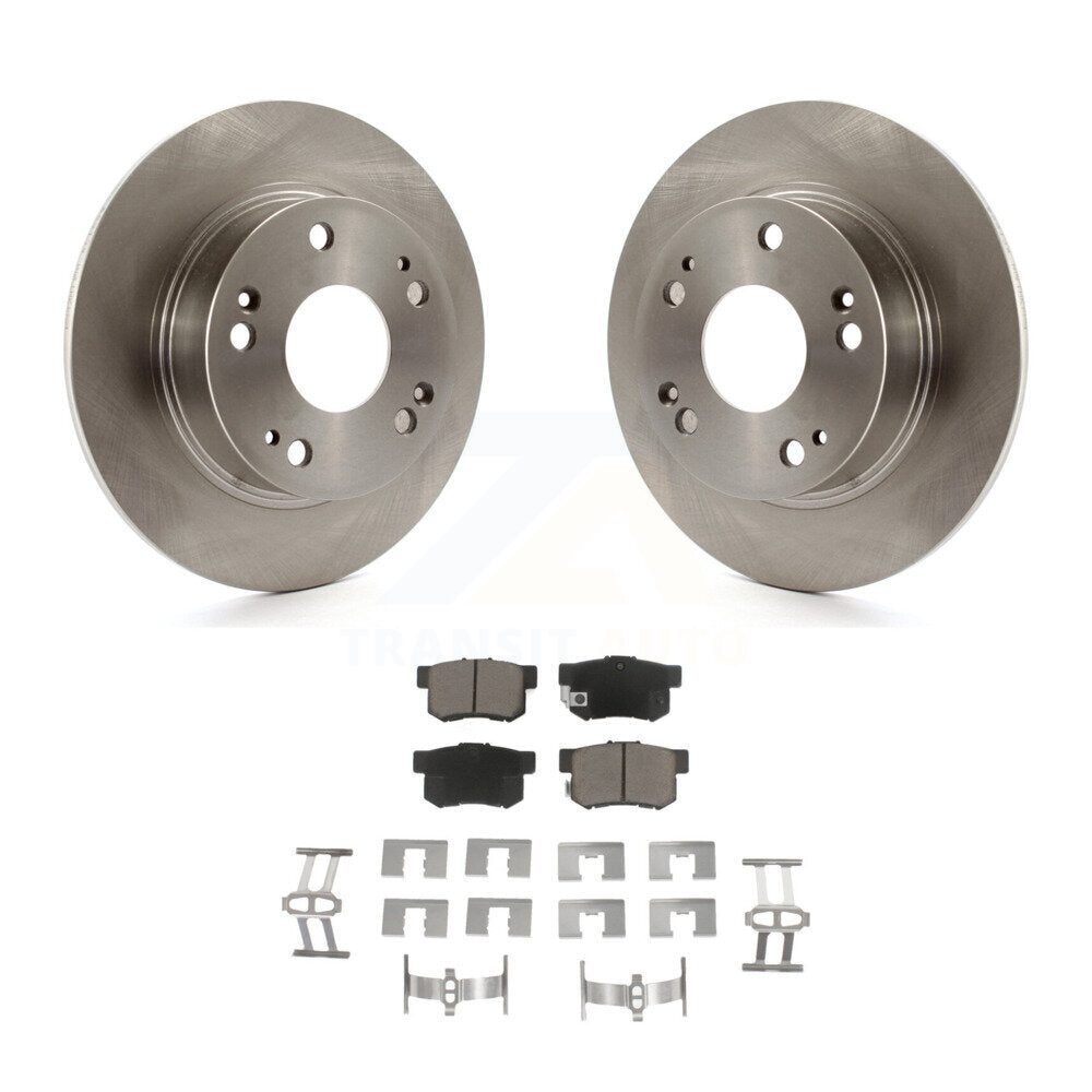 Disc Brake Rotors And Ceramic Pads Rear Kit For Honda Accord Acura TSX