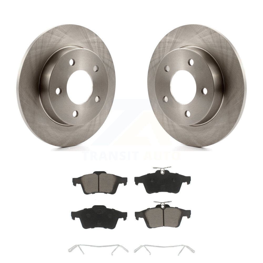 Disc Brake Rotors And Ceramic Pads Rear Kit For Mazda 3 Sport