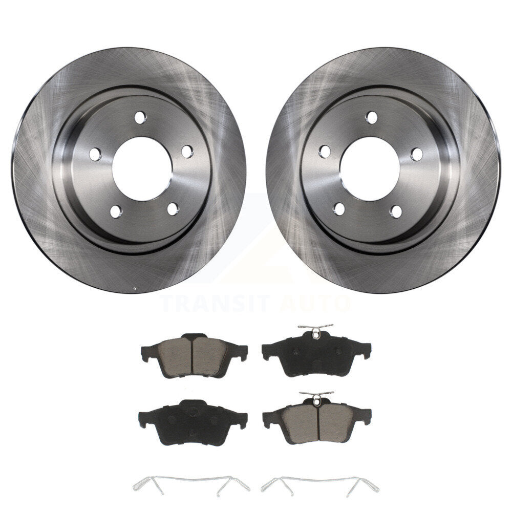 Disc Brake Rotors And Ceramic Pads Rear Kit For Mazda 3 Sport