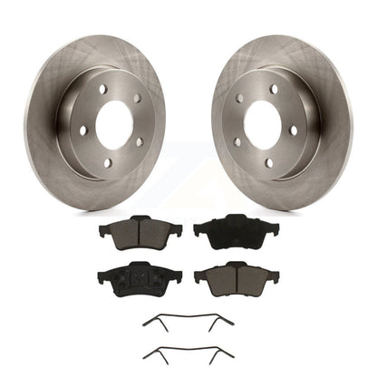 Disc Brake Rotors And Ceramic Pads Rear Kit For 2004-2005 Mazda 3 2.0L