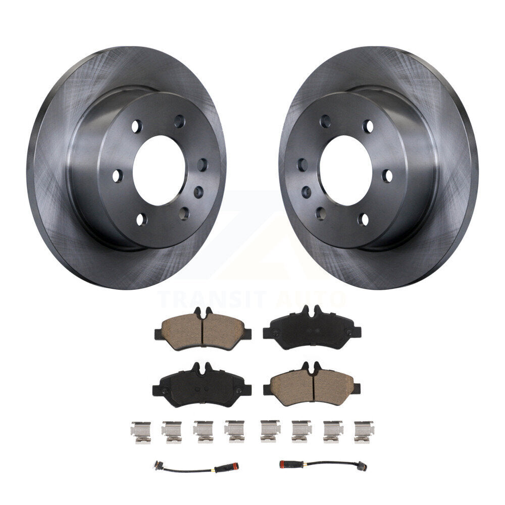 Disc Brake Rotor Ceramic Pad Rear Kit For Sprinter 2500 Mercedes-Benz Dodge 3500